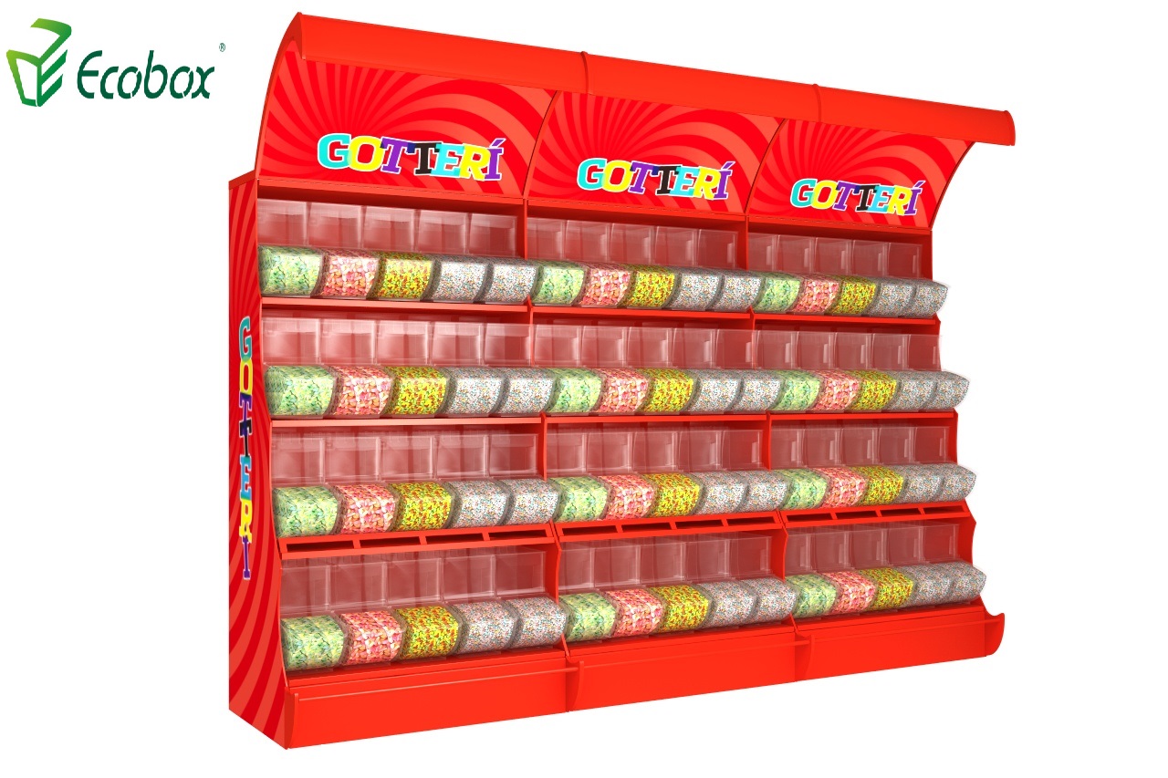 Ecobox TG06101A metal candy stand display shelf rack with scoop bins Buy metal candy stand