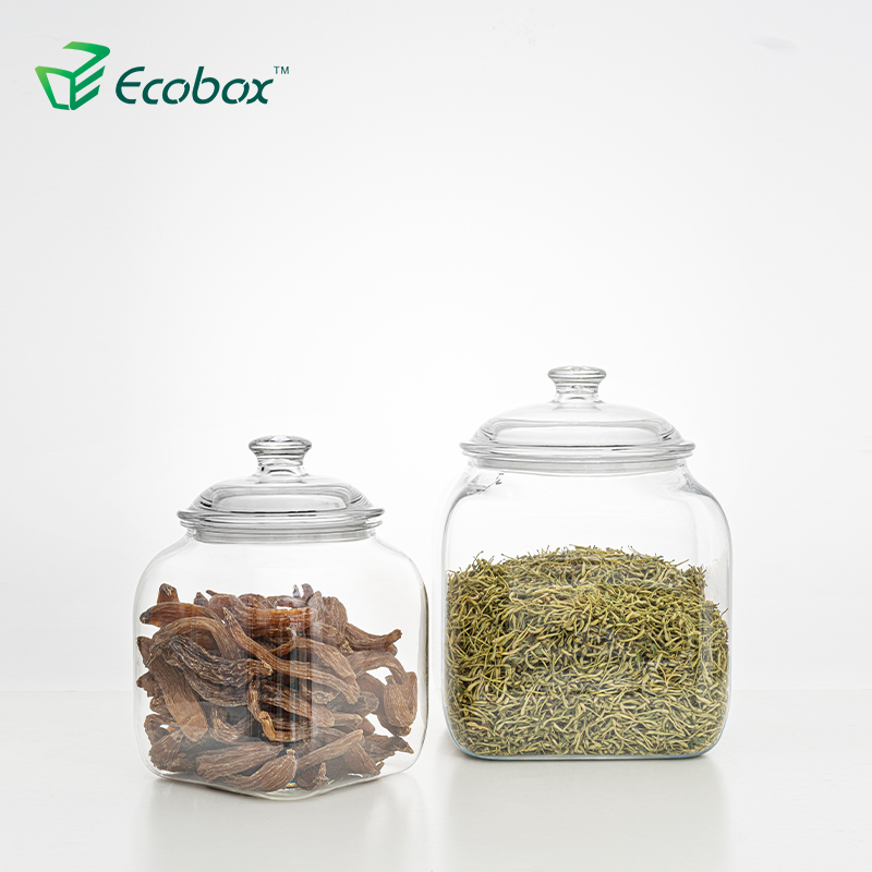 Ecobox FB200 airtight round candy jar fish tank herbs can nuts storage box