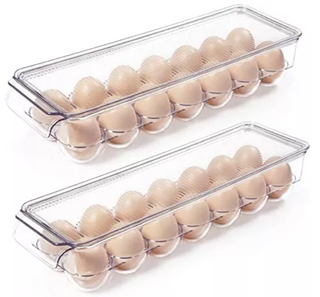 Egg Tray With Lid Drawer-Type Refrigerator Storage Box Dumpling Eggs Organizer Container Grids Egg Storage Box