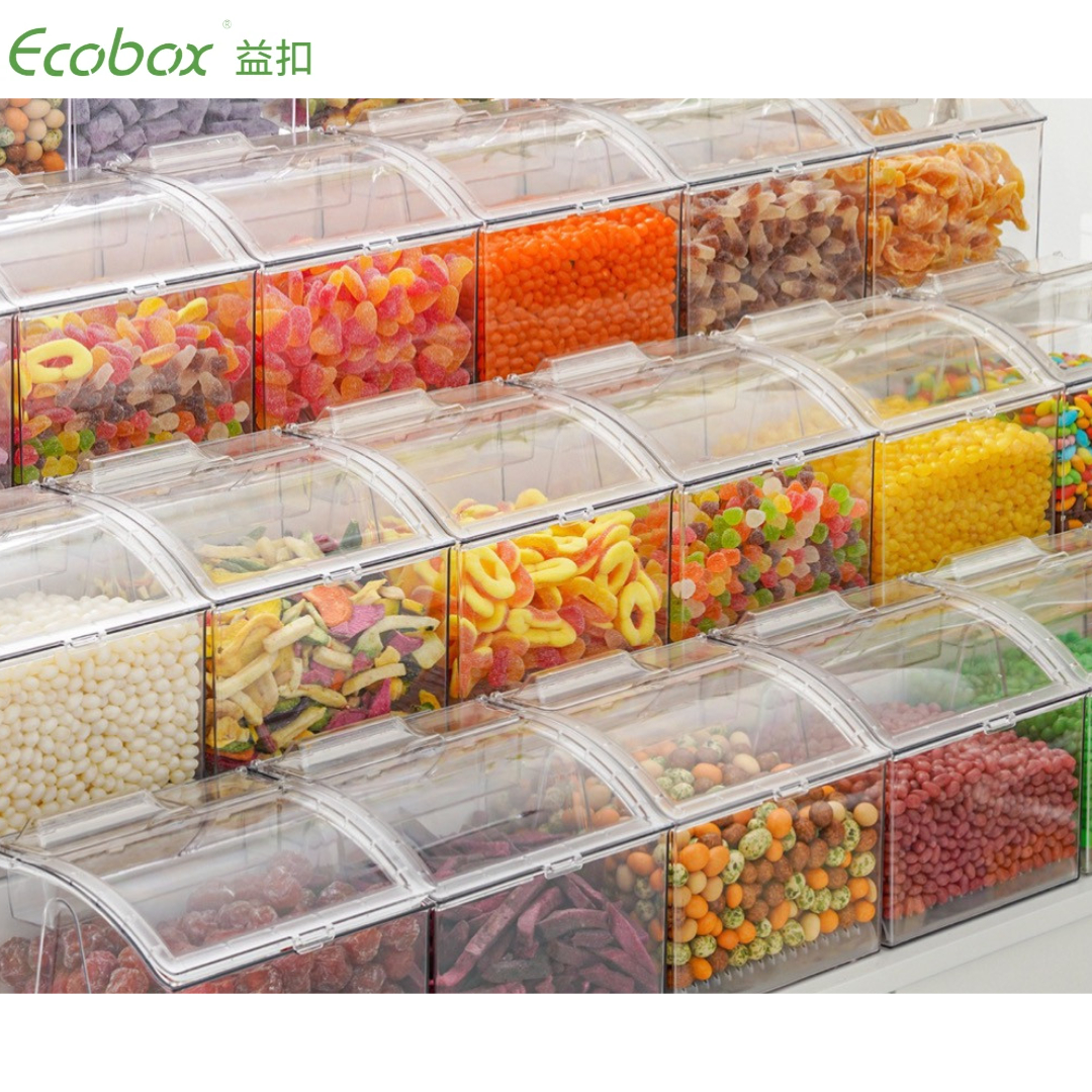 Ecobox MF-0101B airtight candy bin with drawer inside
