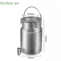 Ecobox stainless food grade oil liquid drum dispenser container for zerowaste shops