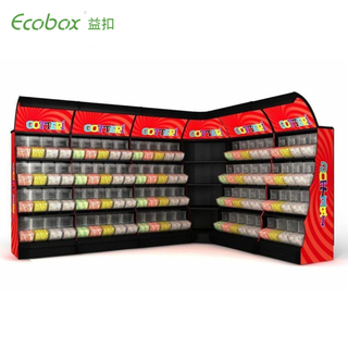 Ecobox TG-061 series corner candy display shelf rack 